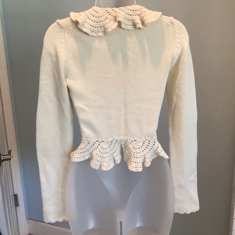 Anthropologie HRW ivory cardigan XS - Picture 5 of 10